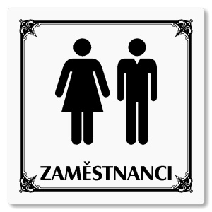 WC zaměstnanci, 118x118mm, bílá, Nebraska